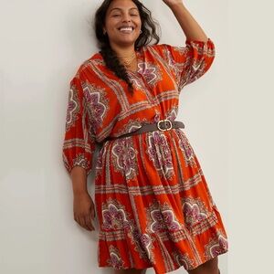 Anthropologie Isabel Paisley Cottage Porridge Mini Dress